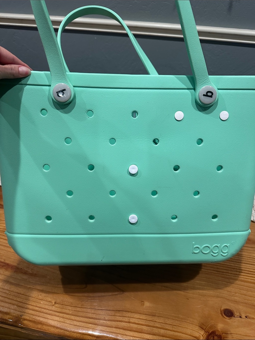 BOGG BAG Mint Green Perforated Tote